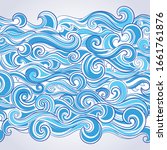 ethnic ocean wave  seamless... | Shutterstock .eps vector #1661761876
