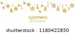 christmas golden decoration... | Shutterstock .eps vector #1180422850