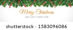 christmas decoration isolated... | Shutterstock .eps vector #1583096086