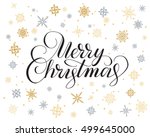 merry christmas lettering over... | Shutterstock .eps vector #499645000