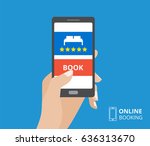 design concept of hotel booking ... | Shutterstock .eps vector #636313670