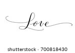 love word  hand written custom... | Shutterstock .eps vector #700818430