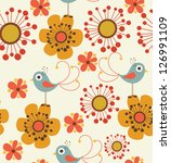cute floral pattern design.... | Shutterstock .eps vector #126991109