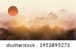 sunrise landscape with misty... | Shutterstock .eps vector #1953895273