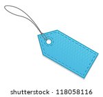 blank blue sale tag | Shutterstock .eps vector #118058116