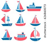 Set Of Boat Icons