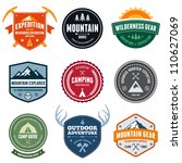 set of mountain adventure and... | Shutterstock . vector #110627069