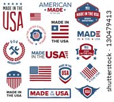 set of various made in the usa... | Shutterstock . vector #130479413