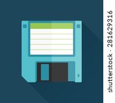 vintage floppy disk... | Shutterstock .eps vector #281629316