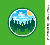 round woods badge camping... | Shutterstock .eps vector #283399613