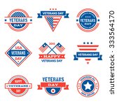 set of various veterans day... | Shutterstock .eps vector #333564170