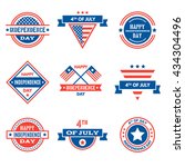 set of usa independence day... | Shutterstock .eps vector #434304496