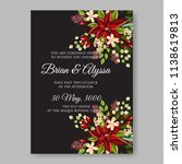 floral wedding invitation... | Shutterstock .eps vector #1138619813