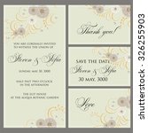 wedding invitation  thank you... | Shutterstock .eps vector #326255903