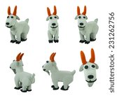 Set of grey goat made from...