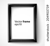 black wooden rectangular 3d... | Shutterstock .eps vector #204903739