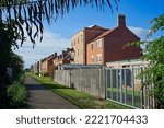 Small photo of Newly built UK housing along Witham bank during summer