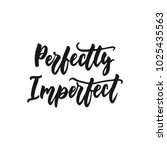 perfectly imperfect   hand... | Shutterstock .eps vector #1025435563