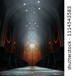 A Dark Grand Church Interior...