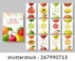 wall calendar 2016   polygonal... | Shutterstock .eps vector #267990713