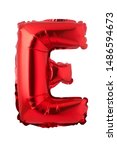 letter e of red balloons... | Shutterstock . vector #1486594673
