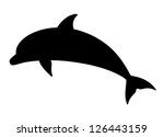 Dolphin. Vector Silhouette On A ...