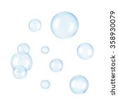 Soap bubbles on a white...