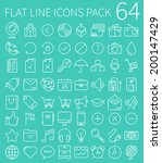 flat vector line icons | Shutterstock .eps vector #200147429