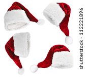 collection of christmas santa... | Shutterstock . vector #112221896