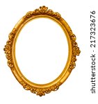 Vintage gold frame  isolated on ...