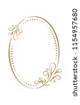 vector floral vintage oval... | Shutterstock .eps vector #1154957680