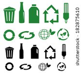 vector recycle signs | Shutterstock .eps vector #182875610