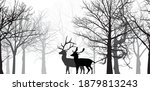 illustration with deer... | Shutterstock .eps vector #1879813243