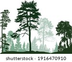 illustration with pine trees... | Shutterstock .eps vector #1916470910