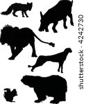 collection of animal... | Shutterstock .eps vector #4242730