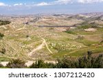 The Judean Desert seen from Mount Scopus in Jerusalem