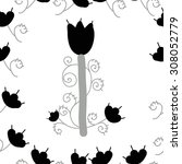 seamless  floral pattern ... | Shutterstock .eps vector #308052779
