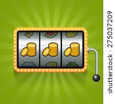 coin on the slot machine.... | Shutterstock .eps vector #275037209