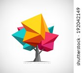 conceptual polygonal tree.... | Shutterstock .eps vector #192042149