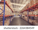 Blur Inventory Warehouse products goods stock factory inventory storage area for background