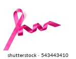 pink ribbon over white... | Shutterstock . vector #543443410