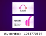 business card template for dj... | Shutterstock .eps vector #1055770589