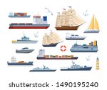 Big Set Of Maritime Ships At...