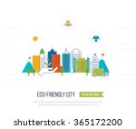 green eco and eco friendly city ... | Shutterstock .eps vector #365172200