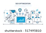 seo optimization  modern... | Shutterstock .eps vector #517495810