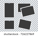 realistic photo frame placed on ... | Shutterstock .eps vector #726227869