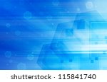 abstract blue technology... | Shutterstock . vector #115841740