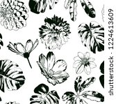 floral seamless pattern.... | Shutterstock .eps vector #1224613609