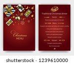 design template with xmas hand... | Shutterstock .eps vector #1239610000