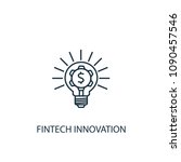fintech innovation line icon.... | Shutterstock .eps vector #1090457546